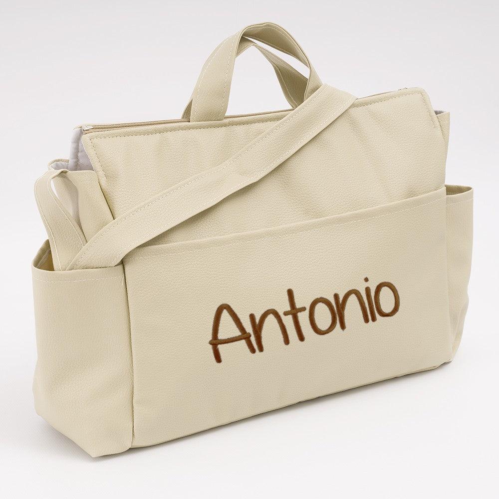 Bolso Maternidad Carro Bebé Andumodin Valentina Polipiel Beige - Nanetes
